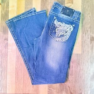 Vanilla Star Embroidered Bootcut Jeans – Size 13 🔥EUC